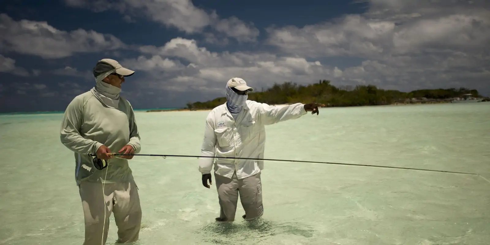 Mangrove Cay Club flats fishing water on Andros Island