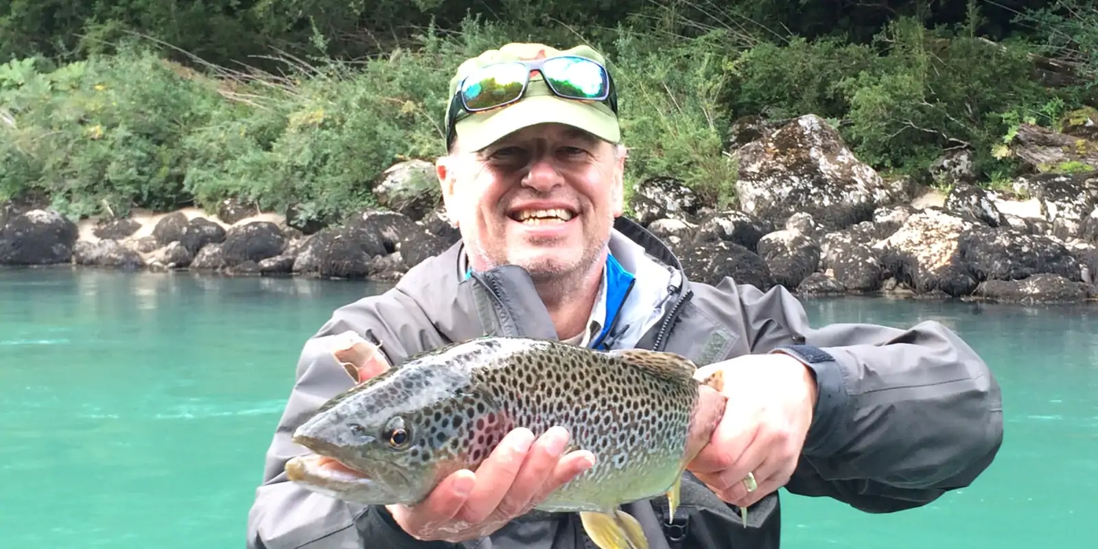 Patagonia fly fishing landscape in South America