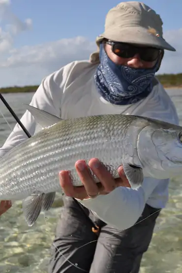 Mangrove Cay Club flats skiff on Andros Island